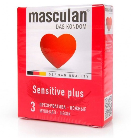 Презервативы Masculan Sensitive plus - 3 шт. - Masculan - купить с доставкой в Саранске