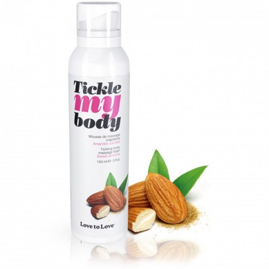 Массажная хрустящая пенка Tickle My Body Sweet Almonds с ароматом миндаля - 150 мл. - Love to Love - купить с доставкой в Саранске