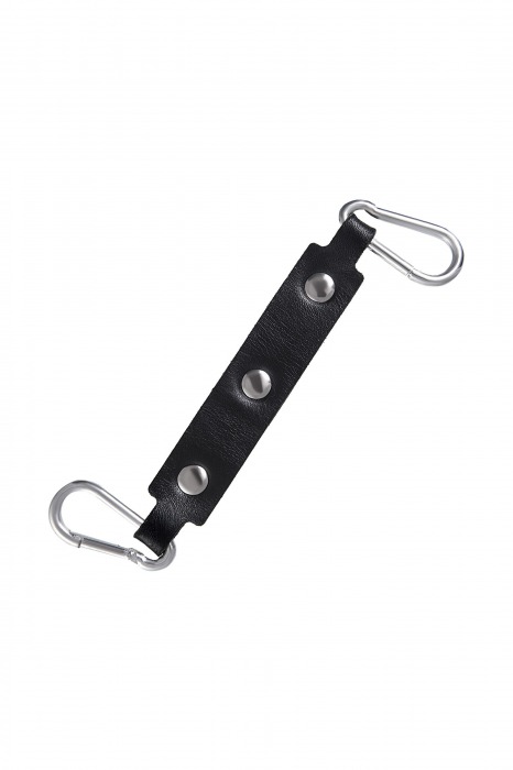 Черные кожаные однослойные оковы с контрастной строчкой - Pecado - купить с доставкой в Саранске