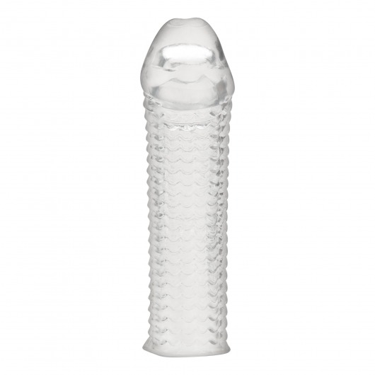 Текстурированная насадка на пенис Clear Textured Penis Enhancing Sleeve Extension - 16,5 см. - BlueLine - в Саранске купить с доставкой