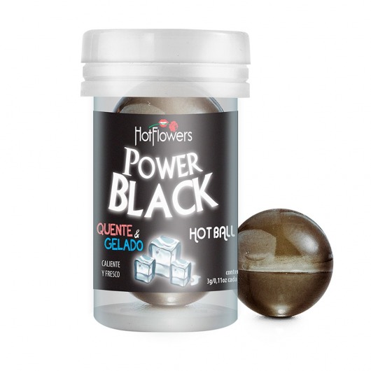 Интимный гель Power Black Hot Ball с охлаждающе-разогревающим эффектом (2 шарика по 3 гр.) - HotFlowers - купить с доставкой в Саранске