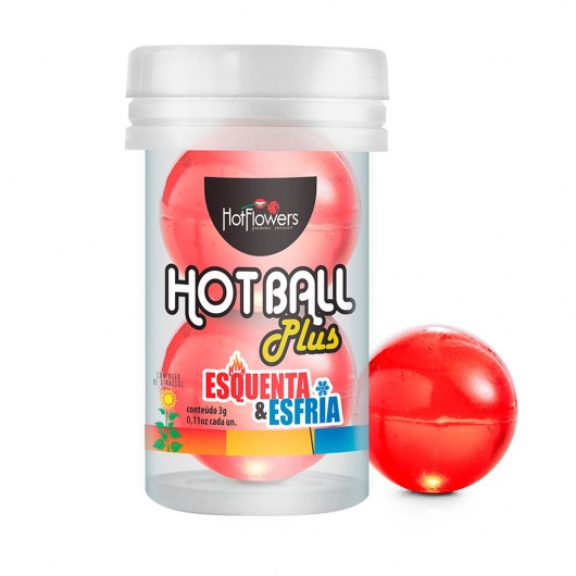 Лубрикант на масляной основе Hot Ball Plus с охлаждающе-разогревающим эффектом (2 шарика по 3 гр.) - HotFlowers - купить с доставкой в Саранске