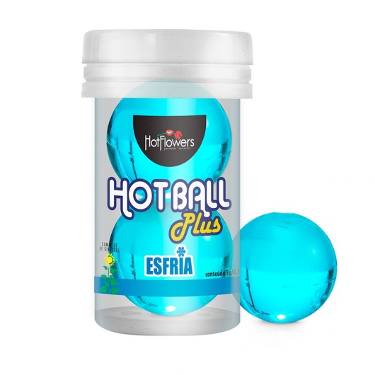 Лубрикант на масляной основе Hot Ball Plus с охлаждающим эффектом (2 шарика по 3 гр.) - HotFlowers - купить с доставкой в Саранске