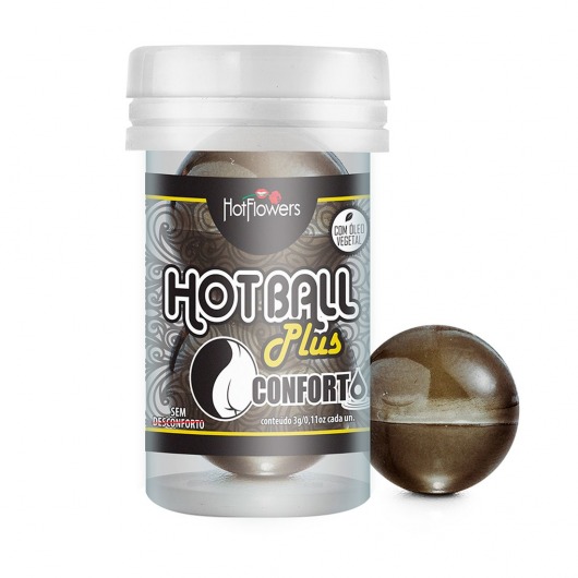 Анальный лубрикант на масляной основе Hot Ball Plus Conforto (2 шарика по 3 гр.) - HotFlowers - купить с доставкой в Саранске