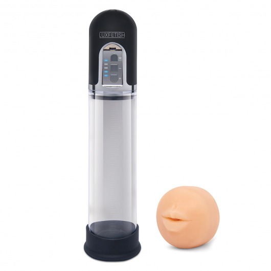 Автоматическая вакуумная помпа-мастурбатор Blowjob Auto Sucker Penis Enlarger Pump - Lux Fetish - в Саранске купить с доставкой