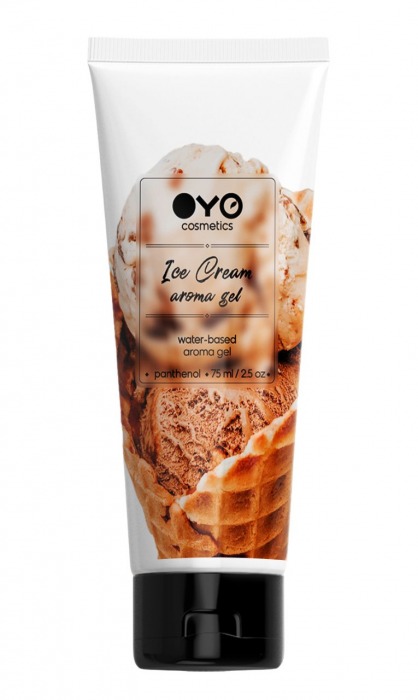 Лубрикант на водной основе OYO Aroma Gel Ice Cream с ароматом пломбира - 75 мл. - OYO - купить с доставкой в Саранске