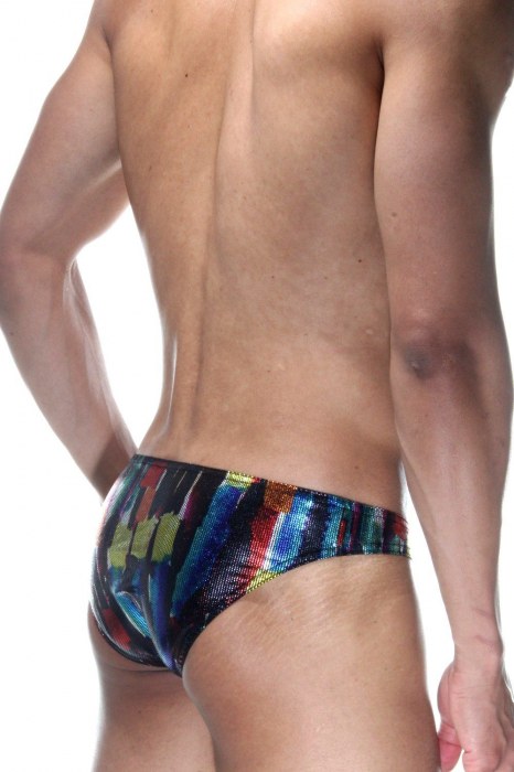 Блестящие мужские трусы-слипы с узким бочком - Don Moris купить с доставкой