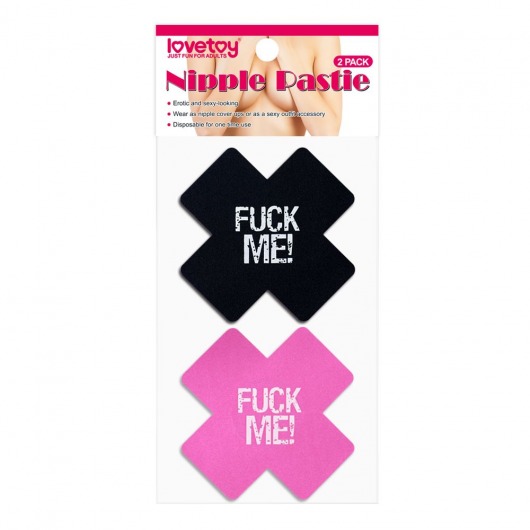 Набор из 2 пар пэстисов Cross Pattern Nipple Pasties - Lovetoy - купить с доставкой в Саранске