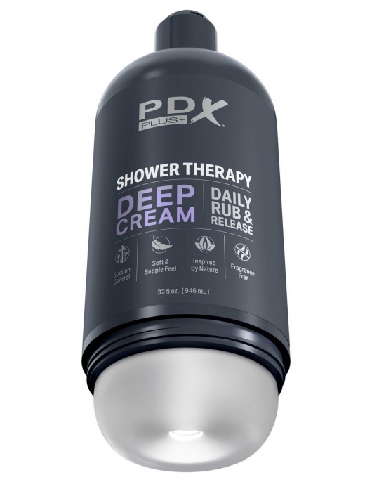 Мастурбатор в бутылке Shower Therapy Deep Cream - Pipedream - в Саранске купить с доставкой