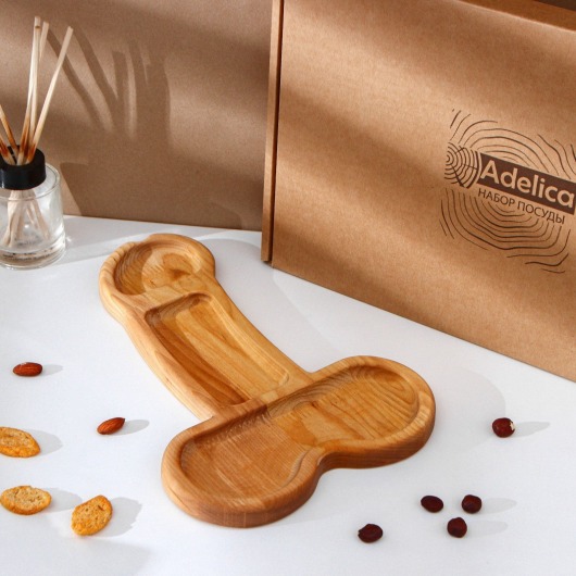 Деревянное блюдо для подачи в форме члена (32,5 х 20 х 1,7 см) - Сима-Ленд - купить с доставкой в Саранске