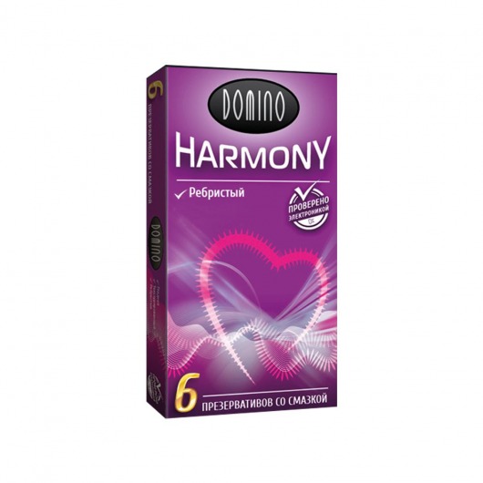 Презервативы с рёбрышками Domino Harmony - 6 шт. - Domino - купить с доставкой в Саранске