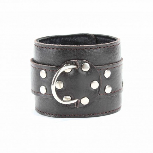 Кожаные наручники на металлической цепочке - БДСМ Арсенал - купить с доставкой в Саранске