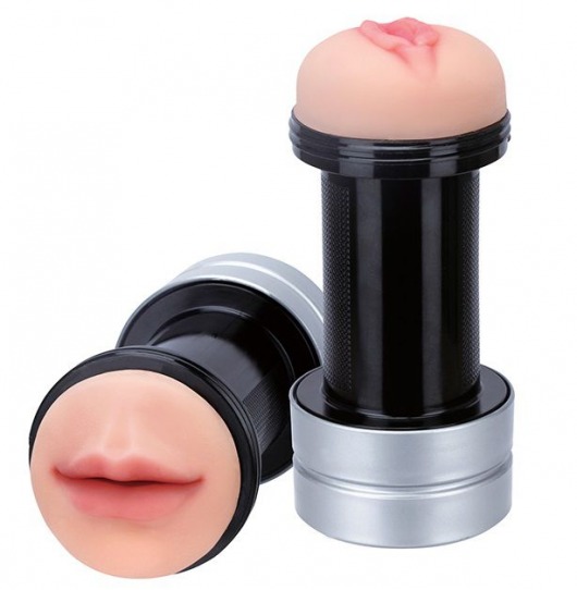 Двусторонний мастурбатор REALSTUFF 2 IN 1 HUMMER MOUTH   VAGINA - ротик и вагина - Dream Toys - в Саранске купить с доставкой