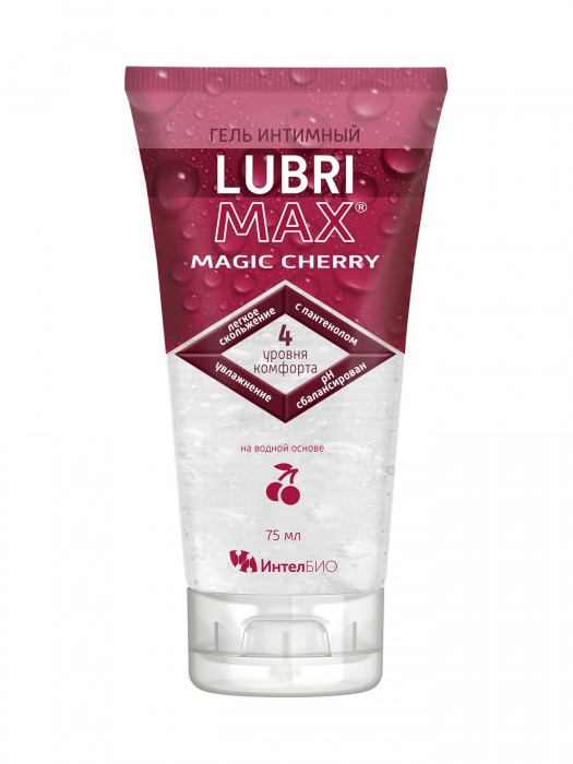 Интимный гель-смазка на водной основе Lubrimax Magic Cherry - 75 мл. - ИнтелБИО - купить с доставкой в Саранске