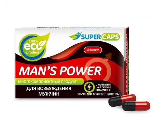 Возбуждающее средство Man’s power - 10 капсул (+1 в подарок) - SuperCaps - купить с доставкой в Саранске