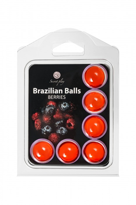 Набор из 6 шариков с массажным маслом Brazilian Balls с ароматом ягод - Secret Play - купить с доставкой в Саранске