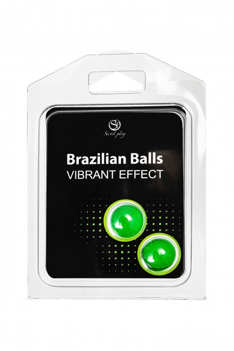 Набор из 2 шариков с массажным маслом Brazilian Balls с эффектом вибрации - Secret Play - купить с доставкой в Саранске