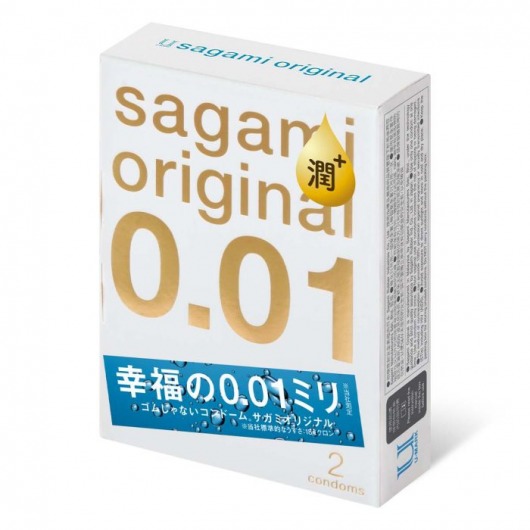 Увлажнённые презервативы Sagami Original 0.01 Extra Lub - 2 шт. - Sagami - купить с доставкой в Саранске