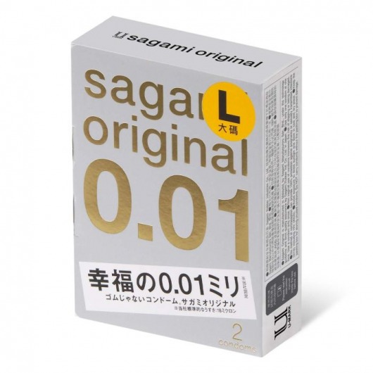 Презервативы Sagami Original 0.01 L-size увеличенного размера - 2 шт. - Sagami - купить с доставкой в Саранске