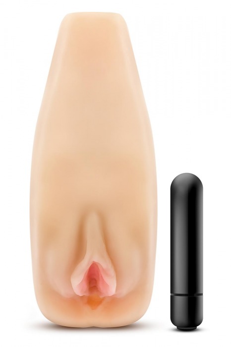 Мастурбатор-вагина с вибрацией Soft   Wet Natasha Realistic Beige Masturbator - Blush Novelties - в Саранске купить с доставкой