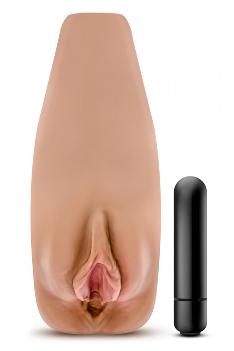 Маструбатор-вагина с вибрацией Soft   Wet Renata Realistic Tan Masturbator - Blush Novelties - в Саранске купить с доставкой
