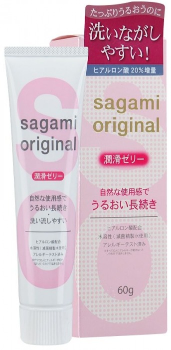 Гель-смазка на водной основе Sagami Original - 60 гр. - Sagami - купить с доставкой в Саранске