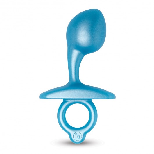 Голубая анальная пробка для массажа простаты Bulb Silicone Prostate Plug - 10,7 см. - b-Vibe - в Саранске купить с доставкой