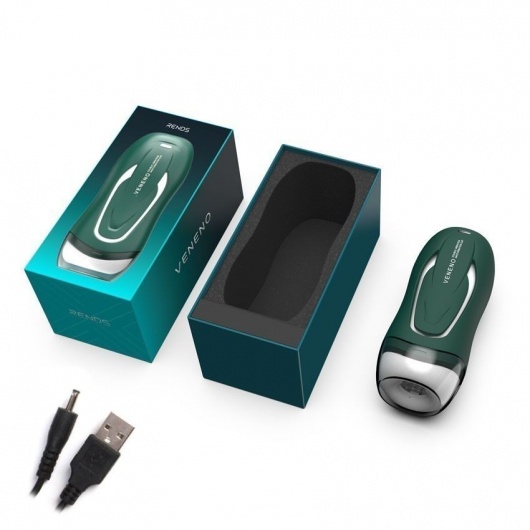 Зеленый вибромастурбатор с голосовым сопровождением Veneno - Rends - в Саранске купить с доставкой