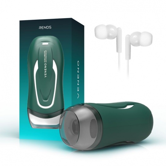 Зеленый вибромастурбатор с голосовым сопровождением Veneno - Rends - в Саранске купить с доставкой