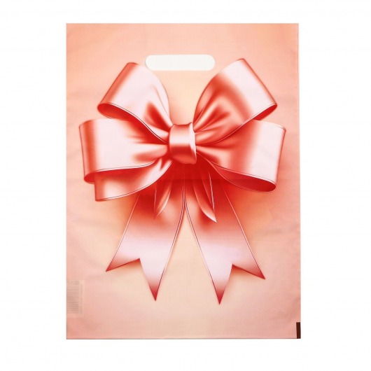 Пакет с принтом в виде банта с вырубной ручкой (30х40 см) - Сима-Ленд - купить с доставкой в Саранске