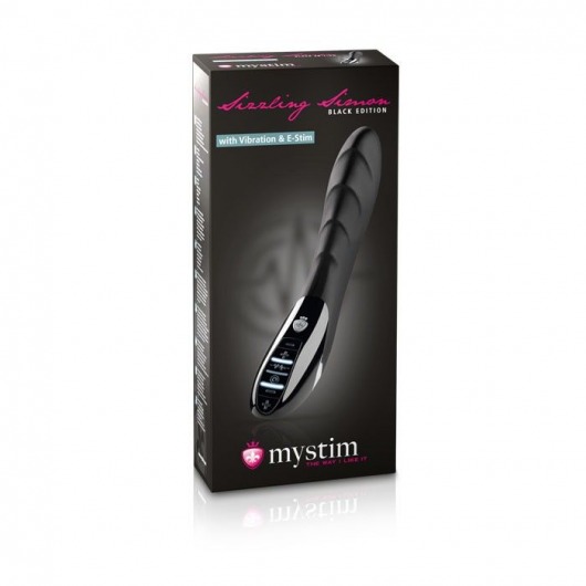 Вибратор с электростимуляцией Sizzling Simon Black Edition - 27 см. - MyStim - купить с доставкой в Саранске