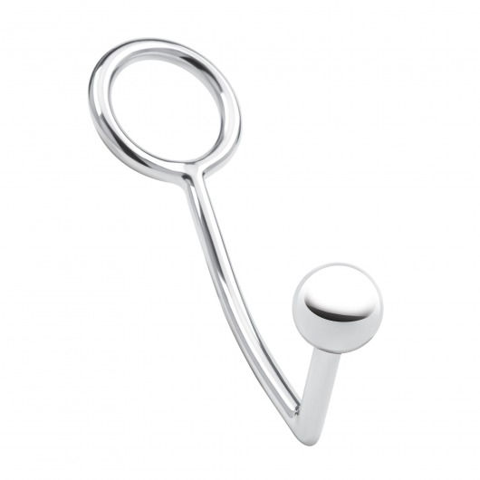 Кольцо на пенис с анальным стимулятором Stainless Steel Anal Hook   Cock Ring - BlueLine - в Саранске купить с доставкой