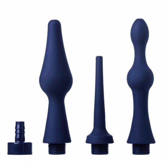 Набор из 3 универсальных насадок для анального душа Universal 3 Piece Silicone Enema Attachment Set - XR Brands - купить с доставкой в Саранске