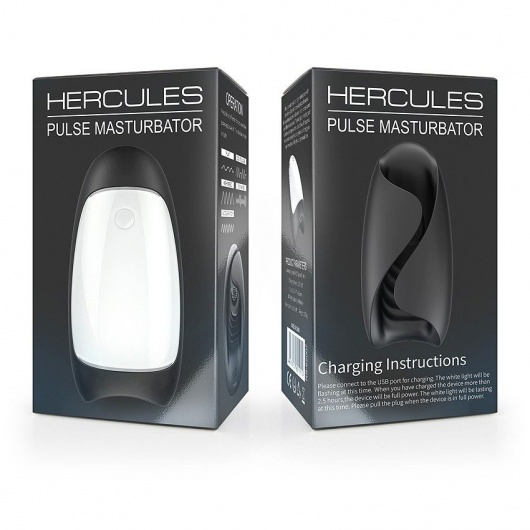 Черно-белый сквозной вибромастурбатор Hercules - Rends - в Саранске купить с доставкой