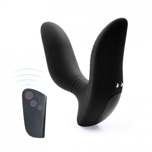 Черный вибромассажер простаты 3,5’’ Remote Control Curve P-spot Massager - 12 см. - Erokay - в Саранске купить с доставкой