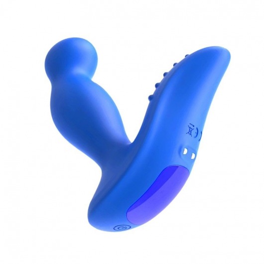 Синий вибромассажер простаты 3,5’’ Remote Control P-spot Massager - 12,5 см. - Erokay - в Саранске купить с доставкой
