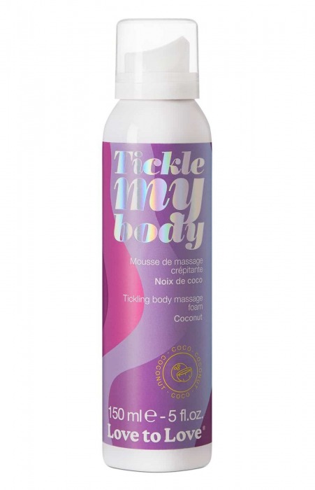 Массажная хрустящая пенка Tickle My Body Coconut с ароматом кокоса - 150 мл. - Love to Love - купить с доставкой в Саранске