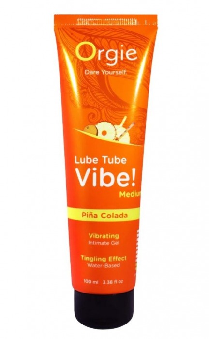 Гель с эффектом вибрации Lube Tube Vibe Medium Pina Colada - 100 мл. - ORGIE - купить с доставкой в Саранске