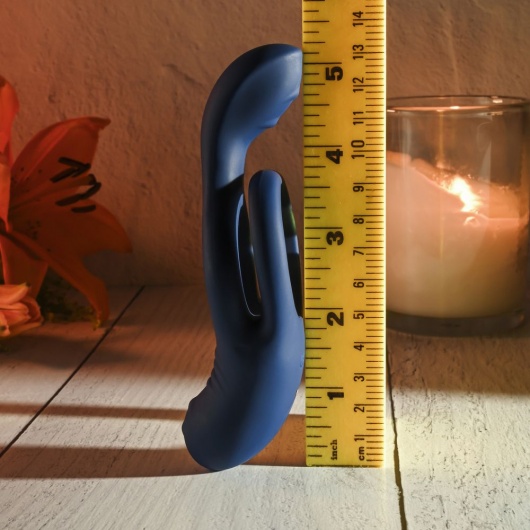 Синее эрекционное виброкольцо с двойным подхватом мошонки Ring Around The Rosy - Zero Tolerance - в Саранске купить с доставкой