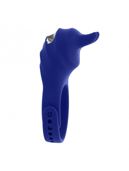 Синее эрекционное виброкольцо с клиторальной подушечкой и пультом ДУ Adjustable Fun Ring - Zero Tolerance - в Саранске купить с доставкой