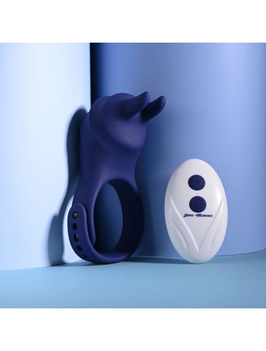 Синее эрекционное виброкольцо с клиторальной подушечкой и пультом ДУ Adjustable Fun Ring - Zero Tolerance - в Саранске купить с доставкой