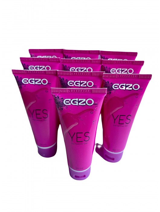 Набор из 10 согревающих лубрикантов на водной основе Egzo Yes (по 50 мл.) - EGZO - купить с доставкой в Саранске