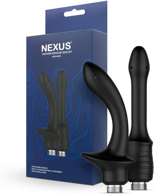 Набор из 2 насадок для анального душа Shower Douche Duo Kit Beginner - Nexus Range - купить с доставкой в Саранске