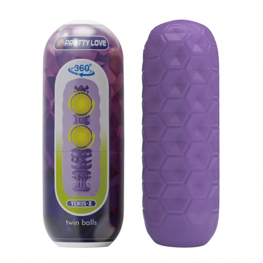 Фиолетовый мастурбатор Venus-X Twin balls - Baile - в Саранске купить с доставкой