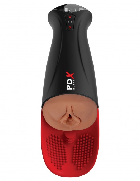 Мастурбатор-вагина в колбе с вибрацией Fuck-O-Matic Pro XL - Pipedream - в Саранске купить с доставкой