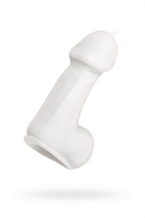 Белая свеча в форме пениса - 47 гр. - Pecado - купить с доставкой в Саранске