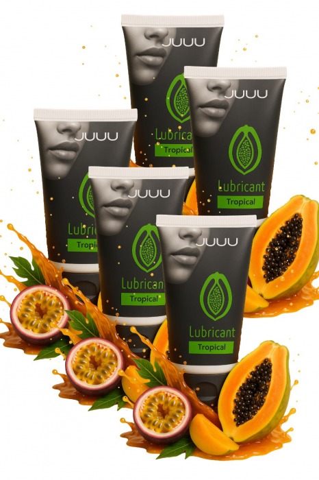Набор из 5 съедобных лубрикантов JUJU со вкусом тропических фруктов - JuJu - купить с доставкой в Саранске