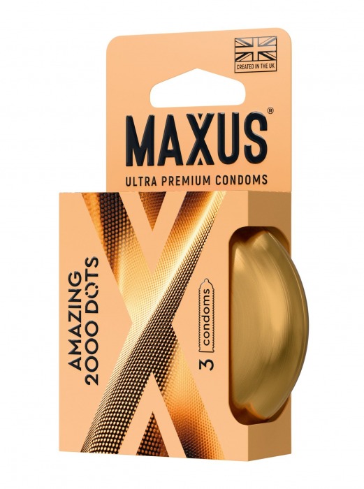 Точечные презервативы MAXUS 2000 Amazing Dots с железным кейсом - 3 шт. - Maxus - купить с доставкой в Саранске