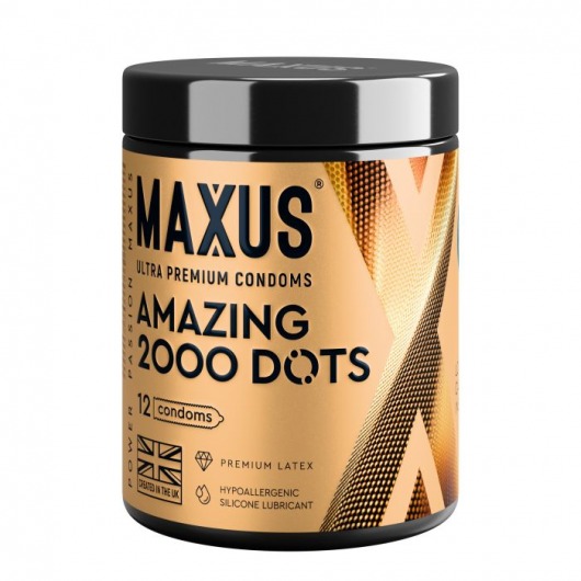 Точечные презервативы MAXUS 2000 Amazing Dots с железным кейсом - 12 шт. - Maxus - купить с доставкой в Саранске