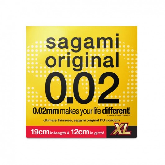 Презерватив увеличенного размера Sagami Original 0.02 XL-size - 1 шт. - Sagami - купить с доставкой в Саранске